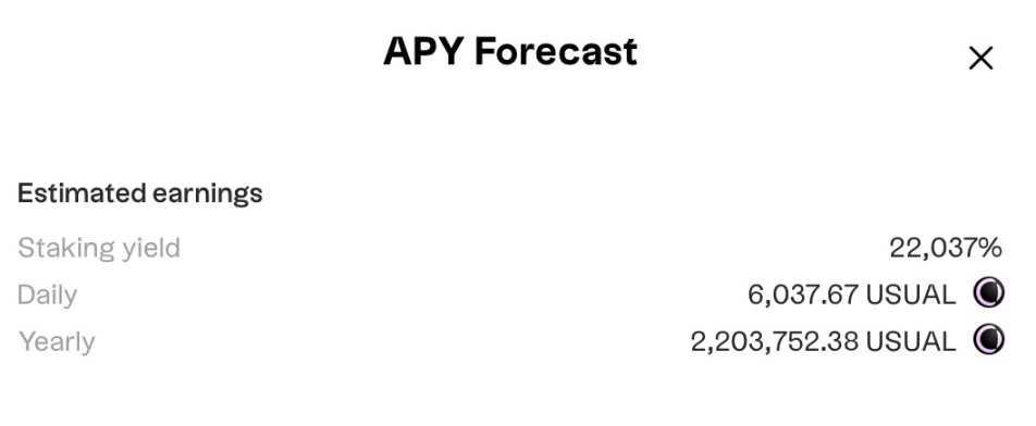 质押APY达22037%，币价逆市涨46%，解密USUAL数学奇迹-第2张图片-欧意下载