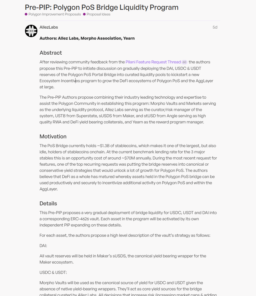 Polygon生态危机：AAVE与Lido撤离，肇因于“借鸡生蛋”提案-第1张图片-欧意下载